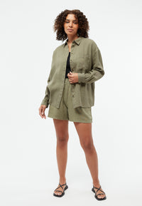 Givn Berlin Blusenhemd GBNADA aus Leinen Blouse Faded Olive (Linen)