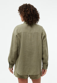 Givn Berlin Blusenhemd GBNADA aus Leinen Blouse Faded Olive (Linen)