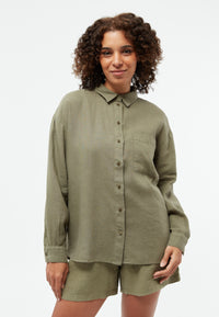 Givn Berlin Blusenhemd GBNADA aus Leinen Blouse Faded Olive (Linen)