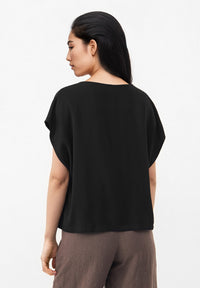 Givn Berlin Blusenshirt GBRUBY relaxed Fit aus LENZING™ ECOVERO™ Blouse Black