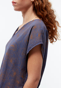 Givn Berlin Blusenshirt GBRUBY relaxed aus Bio-Baumwolle Blouse Nightshade Blue (Outlines)