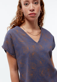 Givn Berlin Blusenshirt GBRUBY relaxed aus Bio-Baumwolle Blouse Nightshade Blue (Outlines)