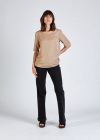 Givn Berlin Blusenshirt ISLA aus TENCEL™ Lyocell Blouse Light Camel (Tencel)
