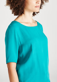 Givn Berlin Blusenshirt ISLA aus TENCEL™ Lyocell Blouse Sea Green (Tencel)