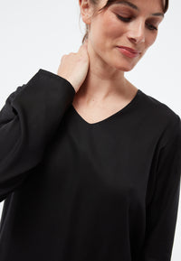 Givn Berlin Blusenshirt ROSE aus TENCEL™ REFIBRA™ Lyocell Blouse Black (Refibra)