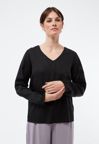 Givn Berlin Blusenshirt ROSE aus TENCEL™ REFIBRA™ Lyocell Blouse Black (Refibra)