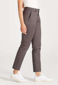 Givn Berlin Bügelfaltenhose MONICA aus Bio-Baumwolle Trousers Dark Grey