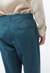Givn Berlin Bundfaltenhose GBLEWIN relaxed aus Bio-Baumwoll Twill Trousers Basalt