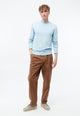 Givn Berlin Bundfaltenhose GBLEWIN relaxed aus Bio-Baumwoll Twill Trousers Pecan Brown