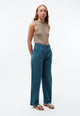 Givn Berlin Bundfaltenhose GBLIZZY aus Bio-Baumwoll Twill Trousers Basalt
