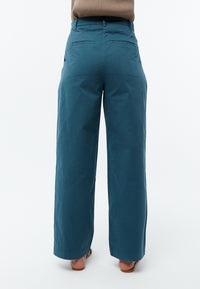 Givn Berlin Bundfaltenhose GBLIZZY aus Bio-Baumwoll Twill Trousers Basalt