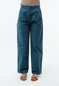 Givn Berlin Bundfaltenhose GBLIZZY aus Bio-Baumwoll Twill Trousers Basalt