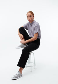 Givn Berlin Bundfaltenhose GBLIZZY aus Bio-Baumwoll Twill Trousers Black