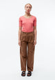 Givn Berlin Bundfaltenhose GBLIZZY aus Bio-Baumwoll Twill Trousers Pecan Brown