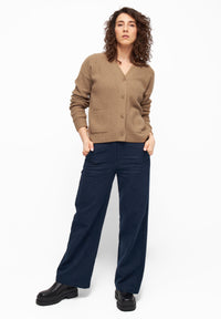 Givn Berlin Cardigan ADORA aus recycelter Wolle Cardigan Camel Beige