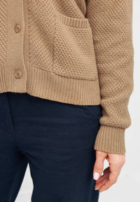 Givn Berlin Cardigan ADORA aus recycelter Wolle Cardigan Camel Beige