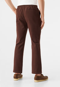 Givn Berlin Chinohose GBERIC aus Bio-Baumwolle mit elastischem Bund Trousers Sepia Brown