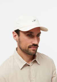Givn Berlin Dad Cap GBTIM (PAPER PLANE) aus Bio-Baumwolle mit Stickerei Hat Off White