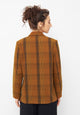 Givn Berlin Flanellblazer EDITH aus Bio-Baumwolle Blazer Brown / Blue / Oak (Checked)