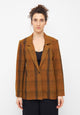 Givn Berlin Flanellblazer EDITH aus Bio-Baumwolle Blazer Brown / Blue / Oak (Checked)