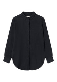 Givn Berlin Flanellhemd COSIMA aus Bio-Baumwolle Blouse Anthracite