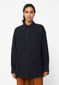 Givn Berlin Flanellhemd COSIMA aus Bio-Baumwolle Blouse Anthracite