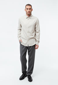 Givn Berlin Flanellhemd GBJOHN in lockerer Passform Buttoned Shirt Beige
