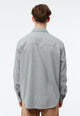 Givn Berlin Flanellhemd GBJOHN in lockerer Passform Buttoned Shirt Mid Grey