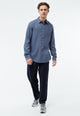 Givn Berlin Flanellhemd GBJOHN in lockerer Passform Buttoned Shirt Yale Blue