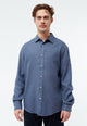 Givn Berlin Flanellhemd GBJOHN in lockerer Passform Buttoned Shirt Yale Blue