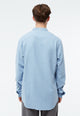 Givn Berlin Flanellhemd GBWES in lockerer Passform Buttoned Shirt Light Blue