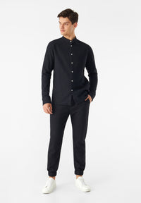 Givn Berlin Flanellhemd WES aus Bio-Baumwolle Buttoned Shirt Anthracite
