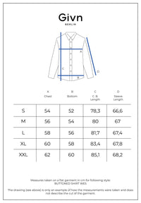 Givn Berlin Flanellhemd WES aus Bio-Baumwolle Buttoned Shirt Anthracite