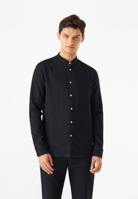 Givn Berlin Flanellhemd WES aus Bio-Baumwolle Buttoned Shirt Anthracite