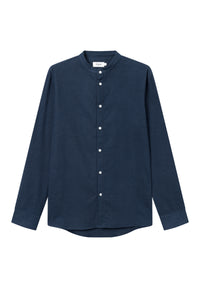 Givn Berlin Flanellhemd WES aus Bio-Baumwolle Buttoned Shirt Marine Blue