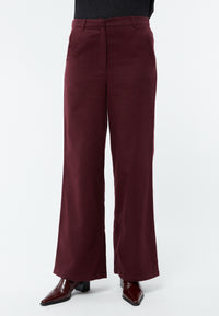 Givn Berlin Flanellhose GBBEATRICE aus Bio-Baumwolle Trousers Burgundy