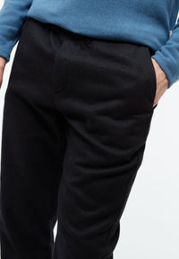 Givn Berlin Flanellhose GBERIC aus Bio-Baumwolle mit Gummibund Trousers Anthracite
