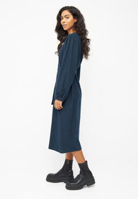 Givn Berlin Flanellkleid ALINE aus Bio-Baumwolle Dress Marine Blue