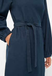 Givn Berlin Flanellkleid ALINE aus Bio-Baumwolle Dress Marine Blue