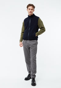 Givn Berlin Fleeceweste GBSIMON aus recyceltem Polyester Jacket Dark Blue