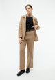 Givn Berlin Flanellhose GBBEATRICE aus Bio-Baumwolle Trousers Beige / Grey (Melange)