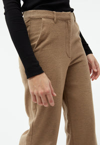 Givn Berlin Flanellhose GBBEATRICE aus Bio-Baumwolle Trousers Beige / Grey (Melange)