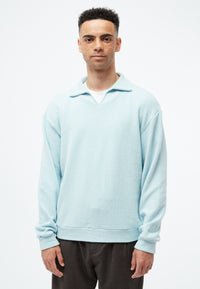 Givn Berlin Sweater GBBELA aus recycelter Baumwolle mit Kragen Sweater Light Blue