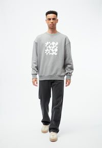 Givn Berlin GBCemali (Circles Squares) Sweater Grey Melange