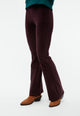Givn Berlin Samthose GBELODIE flared leg aus Bio-Baumwolle Trousers Midnight Plum