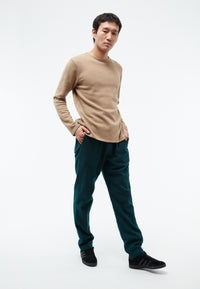 Givn Berlin Flanellhose GBERIC aus Bio-Baumwolle mit Gummibund Trousers Dark Teal