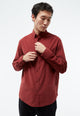 Givn Berlin Kordhemd GBFABIO aus Bio-Baumwolle Buttoned Shirt Cranberry (Cord)