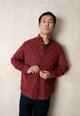 Givn Berlin Kordhemd GBFABIO aus Bio-Baumwolle Buttoned Shirt Cranberry (Cord)