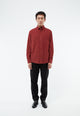 Givn Berlin Kordhemd GBFABIO aus Bio-Baumwolle Buttoned Shirt Cranberry (Cord)