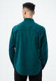 Givn Berlin Kordhemd GBFABIO aus Bio-Baumwolle Buttoned Shirt Dark Teal (Cord)